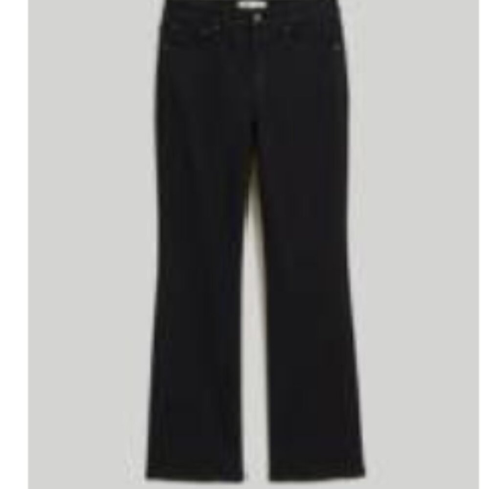 Madewell Kick Out Crop Jean, Black Rinse Wash Size 28